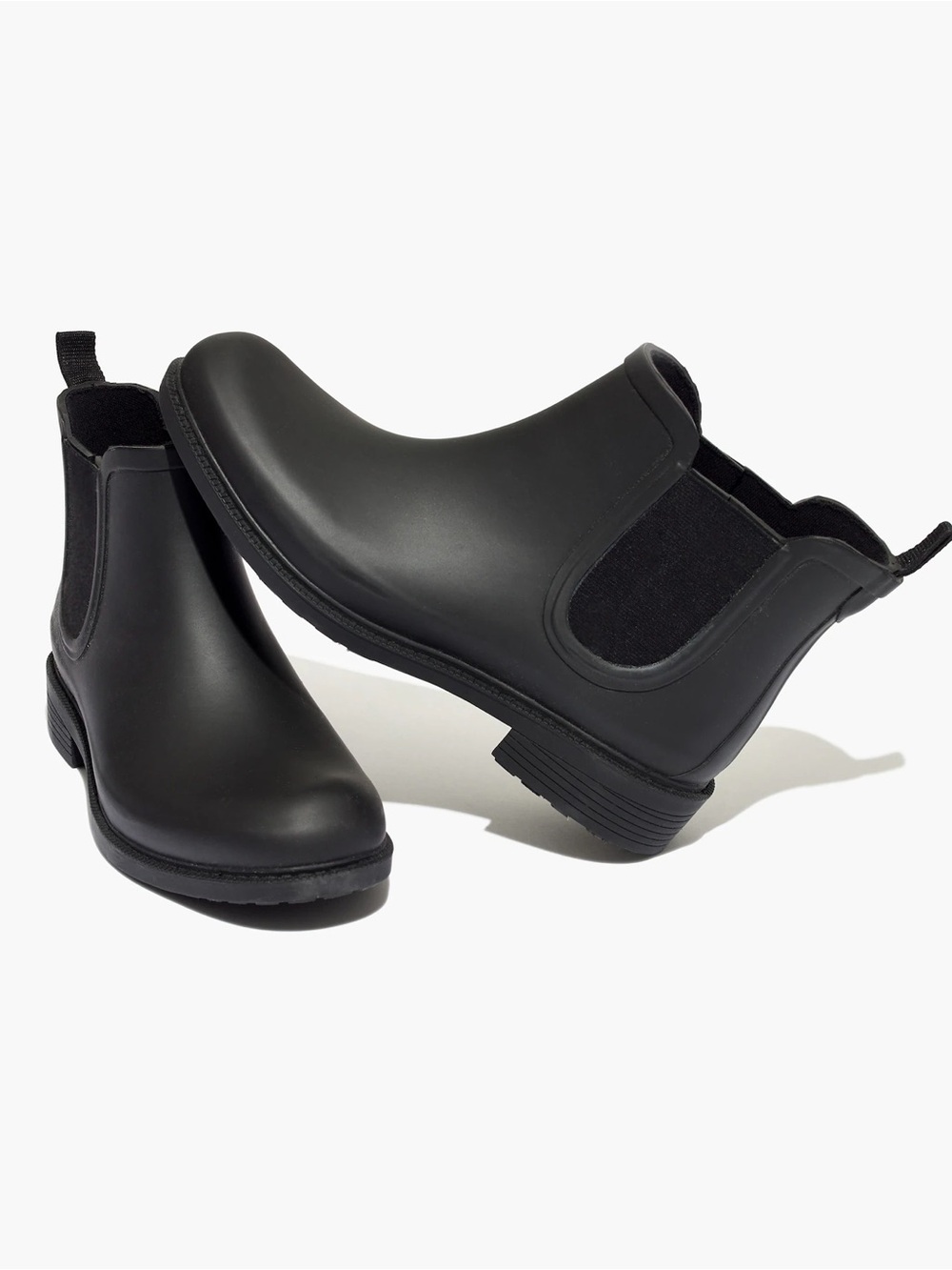 Madewell Black Chelsea Rain Booties